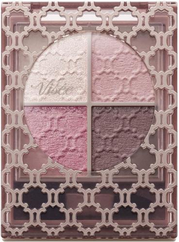 Kosé Visee Glossy Rich Eyes Creamy Base PK-4 Mauve Pink 4.5g - Japan Eyeshadow Palette