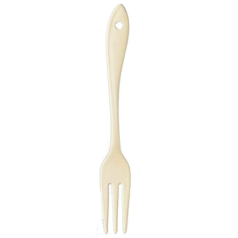 Together Japan Wada Leaf Enameled Ivory Cocktail Fork