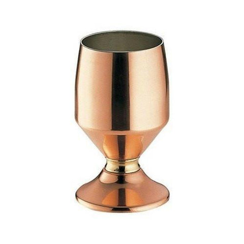 Wadasuke Seisakusho Copper 10 Oz Goblet W/ Brass Ring 280Ml Japan (1-Piece)