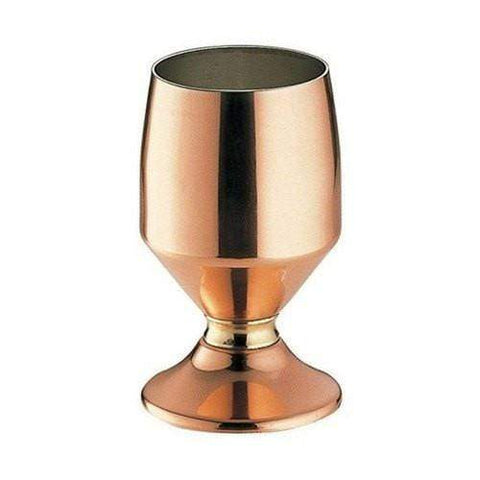 Wadasuke Seisakusho Copper 12Oz Goblet W/ Brass Ring 350Ml Japan (1-Piece)