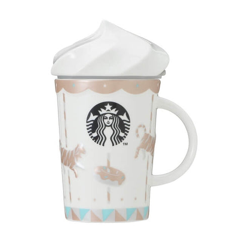 Starbucks Japan Wonderland Whip Lid Mug Carousel 355ml - Japanese Starbucks