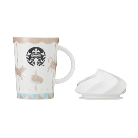 Starbucks Japan Wonderland Whip Lid Mug Carousel 355ml - Japanese Starbucks