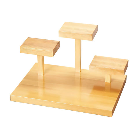 Yamacoh Wooden 3-Tier 3-Dimensional Sushi Serveware