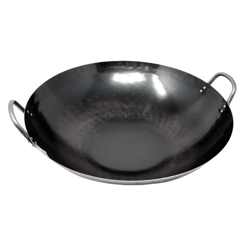 Yamada Hammered Iron Double-Handle Wok (1.2Mm Thickness) 42cm