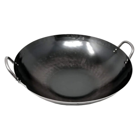 Yamada Hammered Iron Double-Handle Wok (1.6Mm Thickness) 51cm