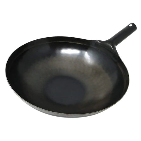 Yamada Hammered Iron Round Bottom Wok (1.2Mm Thickness) 33cm - Unseasoned