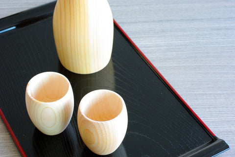 Yamaco 888931 Natural Round Guinomi 3Pc Set Made In Japan - Japanese