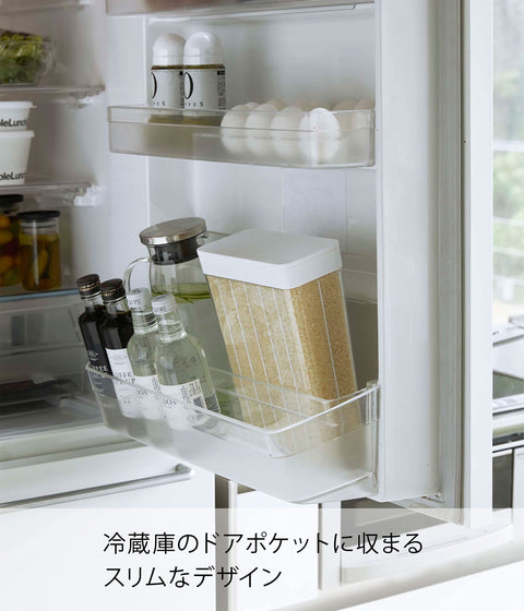 Yamazaki Industrial 3822 1 Go Separated Rice Bin Japan White Refrigerator Storage Approx.