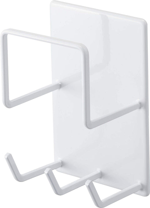 Yamazaki Industrial Japan 4976 White Magnetic Bathroom Cleaning Tool Holder 8X6X12Cm Tower Rack