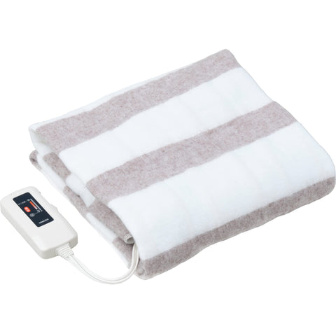 Yamazen Electric Blanket 130X80Cm Washable Mite Extermination Japan Yms-16 White/Beige