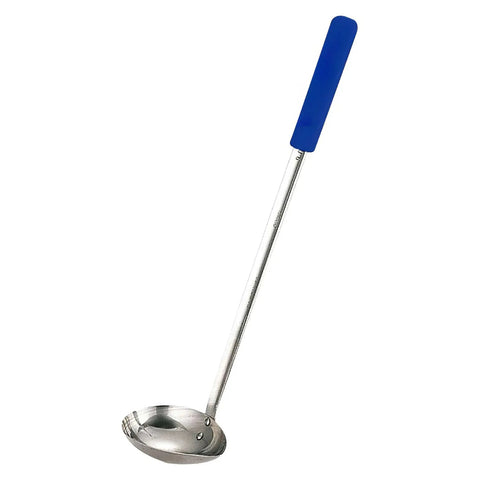 Yukiwa Stainless Steel Side-Scooping Long Ladle Blue