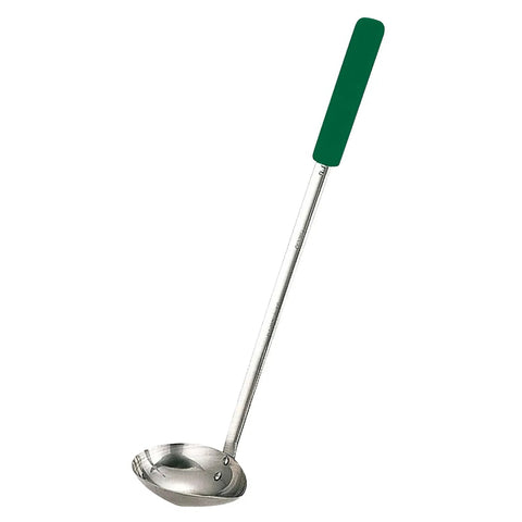 Yukiwa Stainless Steel Side-Scooping Long Ladle Green