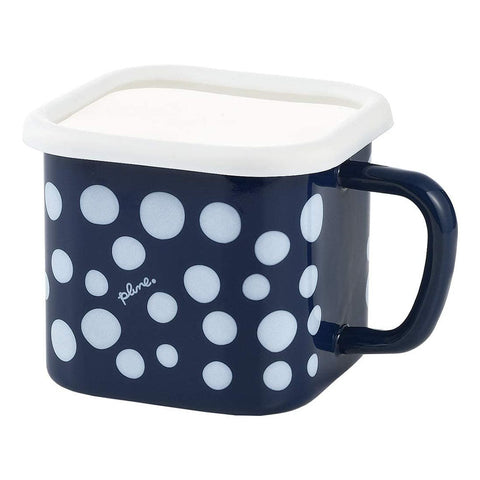 Yutaka Horo Enameled Multi Square Pot Dot Navy