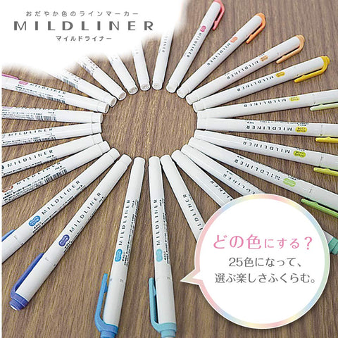 Zebra Japan Highlighter Mildliner 25 Color Set Wkt7-25C