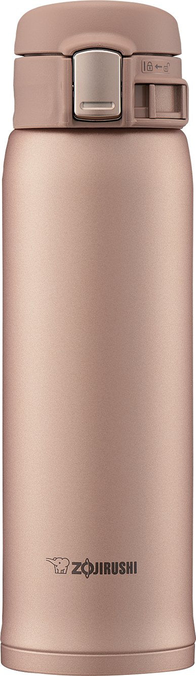 Zojirushi Mahobin (Zojirushi) Water Bottle Stainless Mug Bottle Direct Drinking Lightweight Cold Insulation One Touch Open Type Lightweight Compact 480Ml Matt Gold Sm-Sd48-Nm