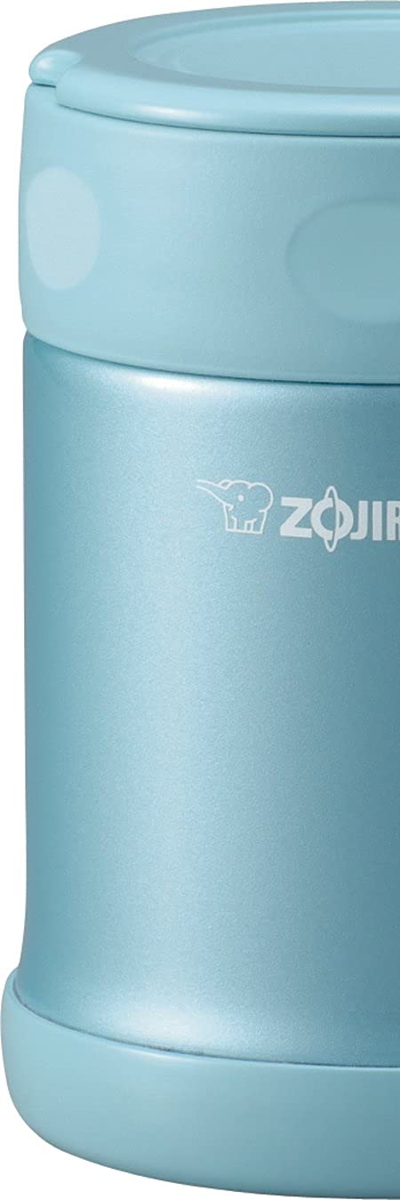 Zojirushi 350Ml Japan Aqua Blue Stainless Steel Food Jar Sw-Eae35-Ab