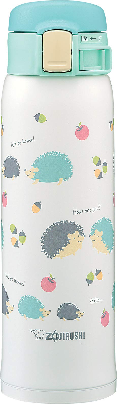 Zojirushi Japan 0.48L Stainless Steel Girls Mug Hedgehog Mint Sm-Sg48-Gk