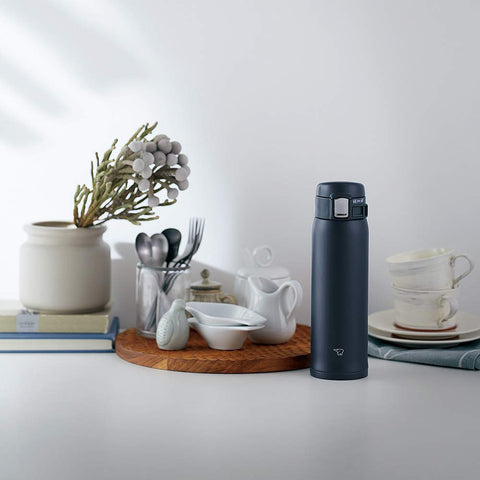 Zojirushi (Zojirushi) Water Bottle Direct Drinking [One-Touch Open] Stainless Mug 480Ml Navy Sm-Sf48-Ad