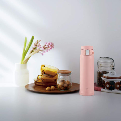 Zojirushi (Zojirushi) Water Bottle Direct Drinking [One-Touch Open] Stainless Mug 480Ml Pink Sm-Sf48-Pa