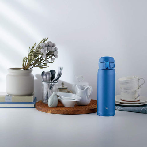 Zojirushi (Zojirushi) Water Bottle One Touch Stainless Mug Seamless 0.48L Blue Sm-Wa48-Aa