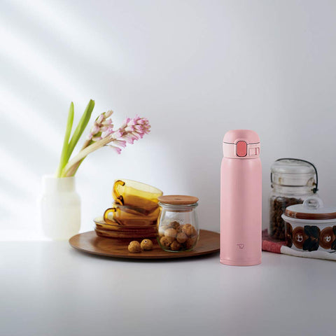 Zojirushi (Zojirushi) Water Bottle One Touch Stainless Mug Seamless 0.48L Peach Pink Sm-Wa48-Pa