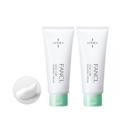 Fancl Acne Care Washing Cream Set-Purchase 90gx2 - Japanese Facial Cleasing Cream For Acne Care