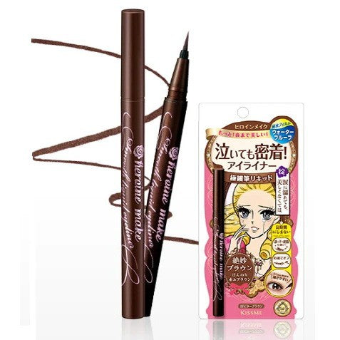 Isehan Kiss Me Heroine Make Smooth Liquid Eyeliner 02 Bitter Brown 0.4ml - Eyeliner In Japan