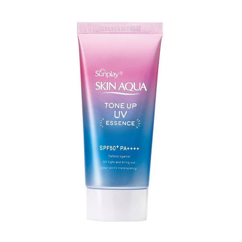 SKIN AQUA Transparency up Tone up UV essence Sunscreen Heart-throbbing sabon scent Lavender color 80g SPF50 +