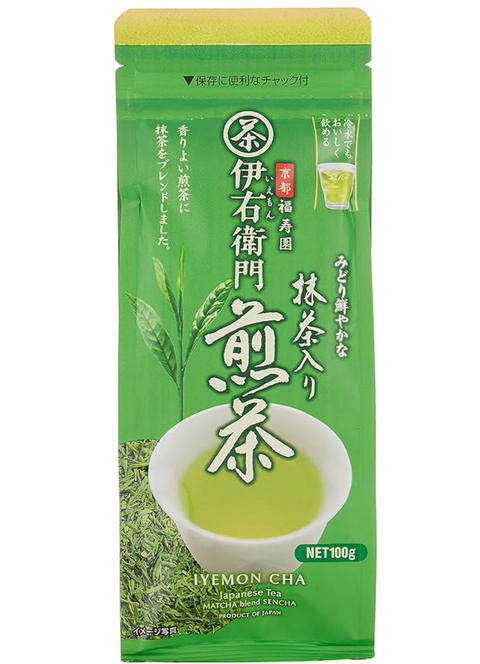 Iyemon Cha Matcha Blend Sencha Japanese Tea Bag 100g - Green Tea From Japan