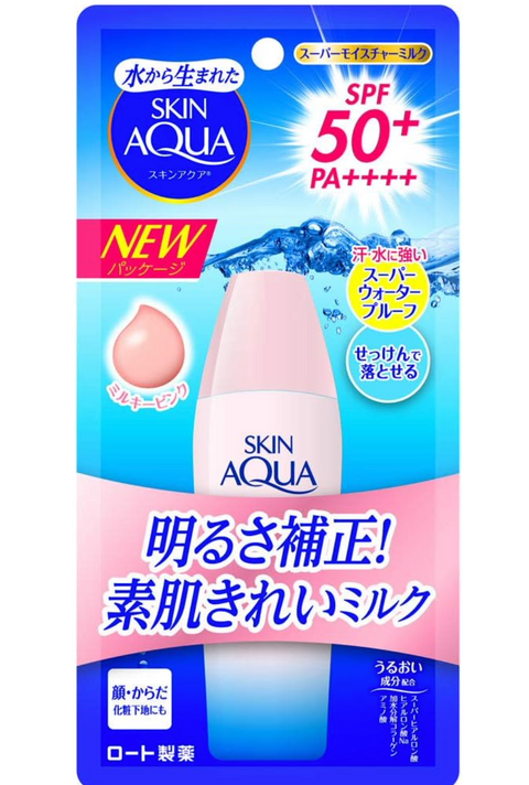 Skin Aqua Super Moisture Milk Sunscreen Spf50 Pa++++ Japan 40Ml Waterproof