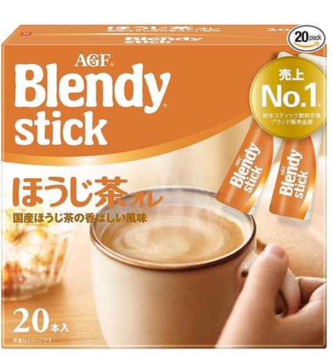 Ajinomoto Agf Blendy Stick Houjicha Cafe Au Lait 20 Sticks - Instant Coffee