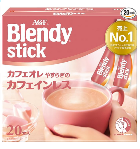 Agf Blendy Stick Cafe Au Lait Yasuragi Decaffeinated 21 Bottles Japan [Caffeineless Coffee] [Stick Coffee]